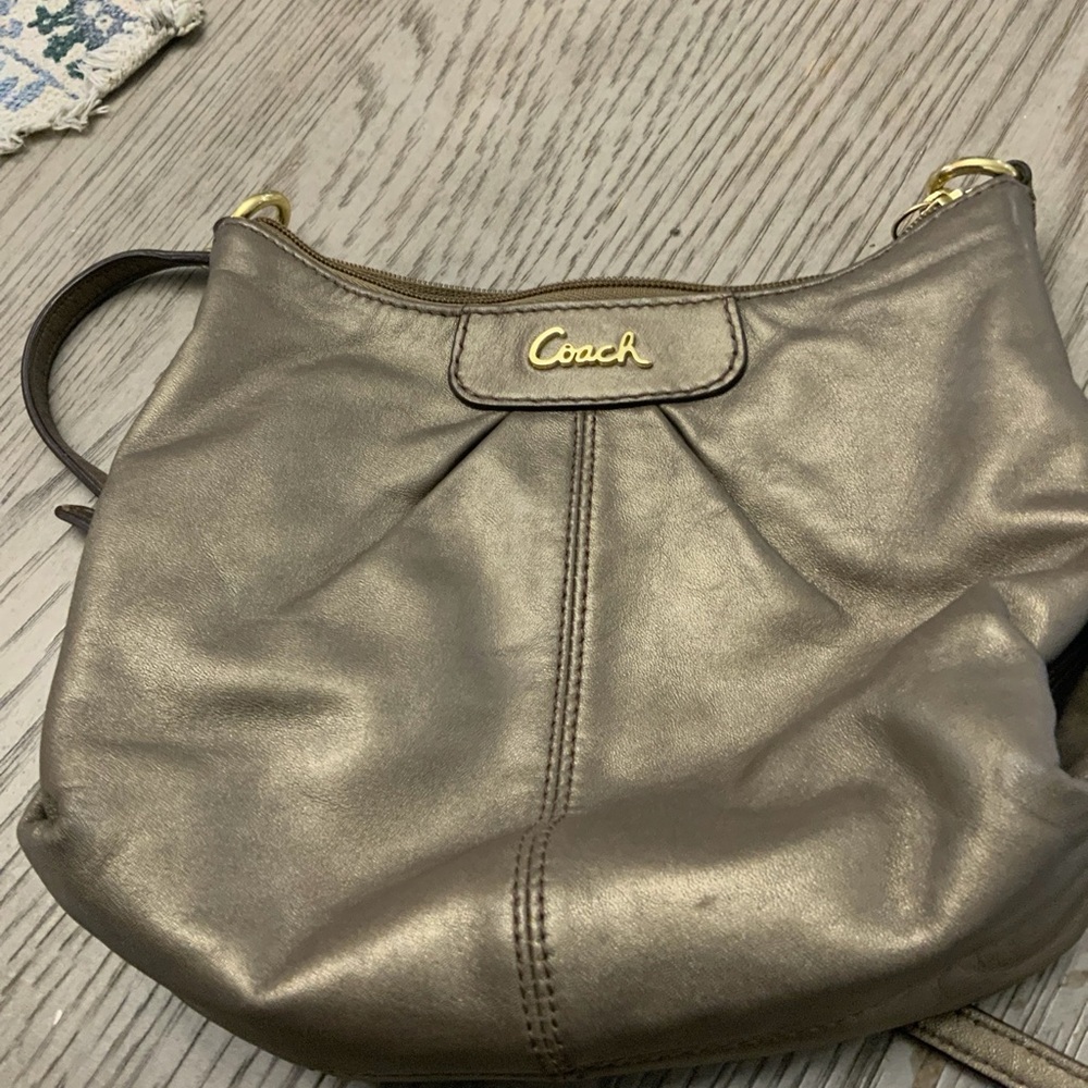 Coach Metallic Brown Shoulder Bag